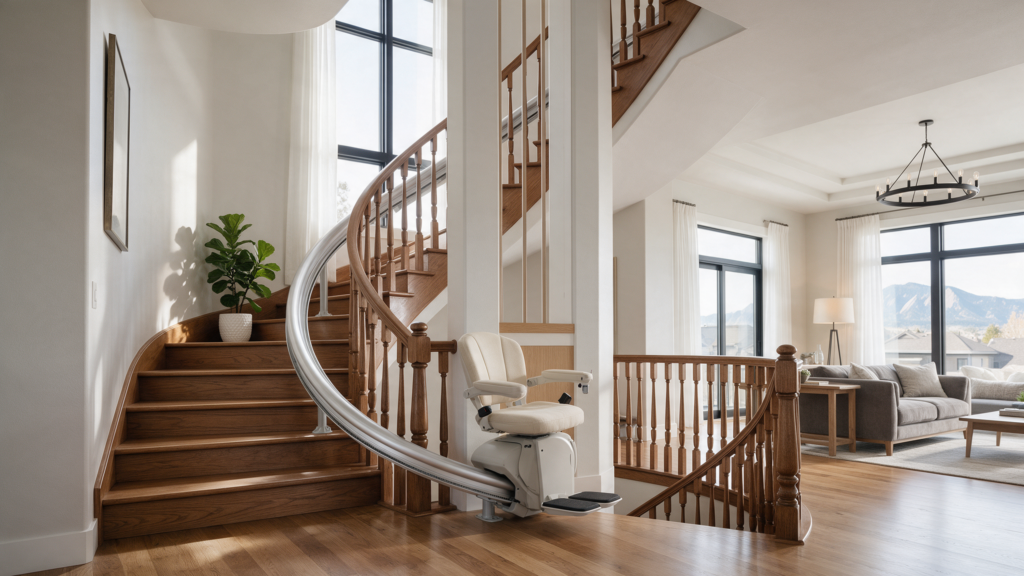 How Curved Indoor Stair Lifts in Denver Make Multi-Level Homes More Accessible